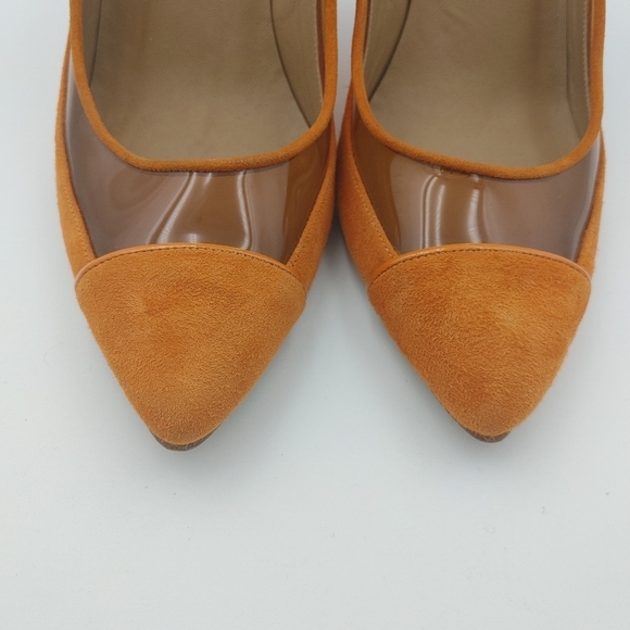 Donald J Pliner Bella Suede/Vinyl Heels Size 9 - Picture 6 of 14